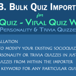 Bulk Quiz Importer for SocioQuiz - Personality and Trivia