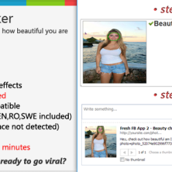 Fresh FaceBook Viral App 2 - "Beauty checker"