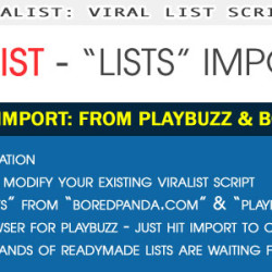 PlayBuzz and BoredPanda List Importer for Viralist