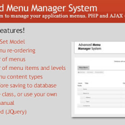 Advanced Menu Manager System