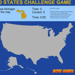 United States Map game - 50 States Challenge