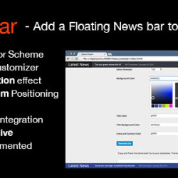 JNewsbar - jQuery Floating News Ticker Bar