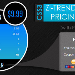 CSS3 Zi-Trendy Cirlce Pricing Tables + Paypal PopuP