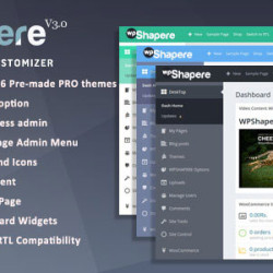 Wordpress Admin Theme - WPShapere v3.0