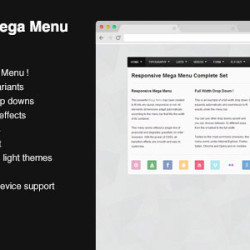 Responsive Mega Menu Complete Set