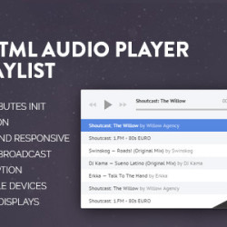 Clean HTML Audio Player with Playlist