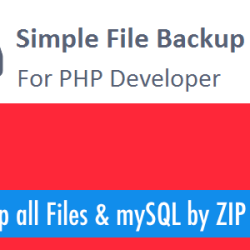 Simple Backup Files and MySQL using PHP