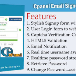 Cpanel Email Signup and Login