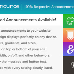 SleekAnnounce - Responsive Announcements and Cookie Notifications