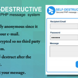 Self-Destruct E-mail message system