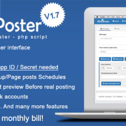 King poster v1.7.9 - Facebook multi Group / Page auto post - PHP script