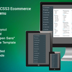 Vertical CSS3 Ecommerce Mega Menu