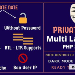 Privy v1.0 - Private Note Multi Language PHP Script