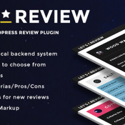 Let's Review v3.4.2 - WordPress Plugin With Affiliate Options