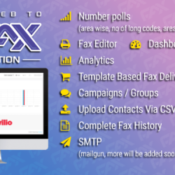 Twilio WEB To Fax Machine System Application PHP Script v1.1