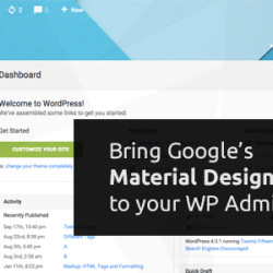 Material WP v1.0.0 - Material Design Dashboard Theme