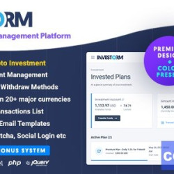 Investorm v1.1.5 - Advanced HYIP Investment Management Platform - nulled