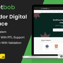 Marketbob v2.0 - Multi-Vendor Digital Marketplace - nulled