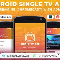 Android Single TV App (Live Streaming, Chromecast) with Admob v1.6