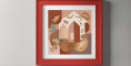 Set of 3 - Garden of Eden Abstract AI Designs - Terracotta collection