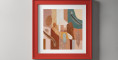 Set of 3 - Garden of Eden Abstract AI Designs - Terracotta collection