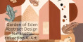 Set of 3 - Garden of Eden Abstract AI Designs - Terracotta collection