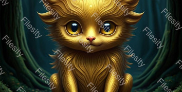 Printable Ai art Magical woodland creature 