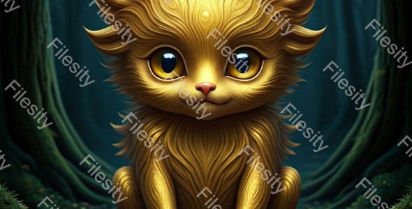 Printable Ai art Magical woodland creature 